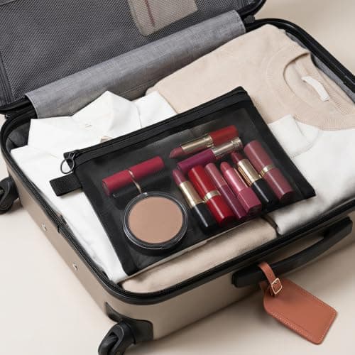 4PCS Portable Travel Toiletry Organizer Pouches, Breathable Nylon Mesh Bags for Women, Office Supplies and Holiday Essentials — view 6