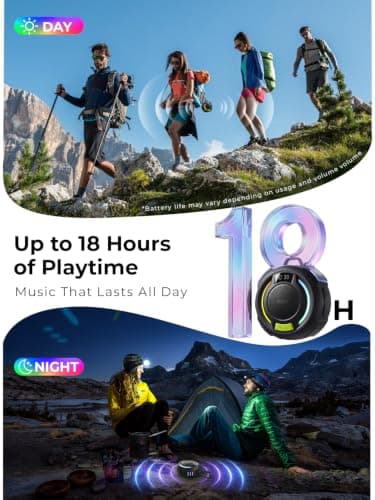havit Shower Speaker IP67 Waterproof Floating Bluetooth with Clock — view 3