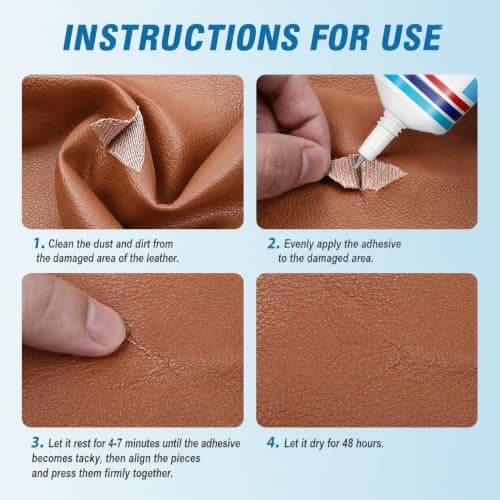 BUDOCI Leather Repair Kit, Black Leather Repair Cream Set for Car Seat, Steering Wheel, Sofa, Jacket, Purse, Belt, Shoes & Faux Leather | Fix Scratches, Cracks, Peeling & Restore Leather — view 4