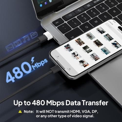 BASESAILOR USB to USB C Adapter 3Pack,Car Charger Plug for iPhone 17 17e 16 — view 3