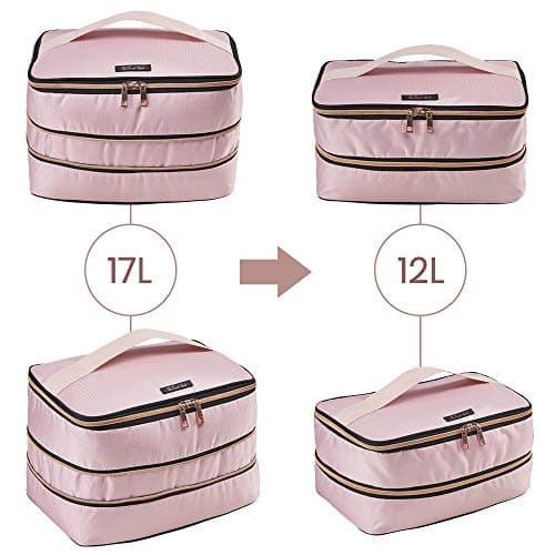 Cabin Max Travel Cubes Compression Packing Cube, Lightweight, Pink, 17L — view 6
