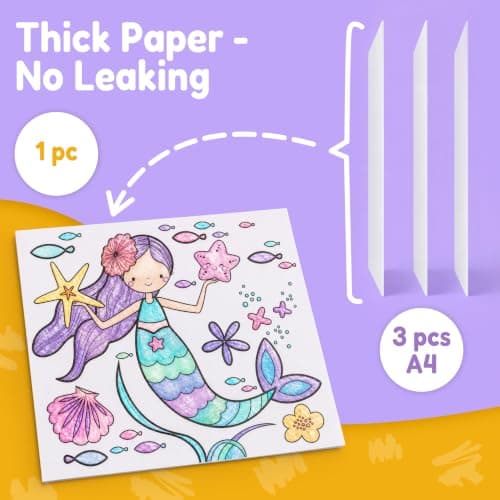 JoyCat Paint with Water Coloring Books & Creative Sticker(Ocean Princess) — view 6