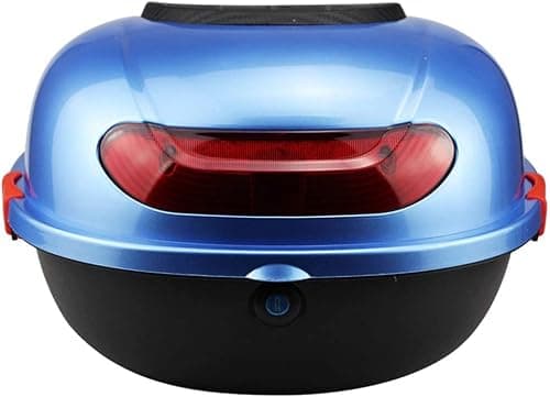 Motorcycle Trunk Travel Luggage Storage Box, Universal Hard Tail Bike Top Box,A Variety Of Colors To Choose From (Color : Sea Sky Blue)