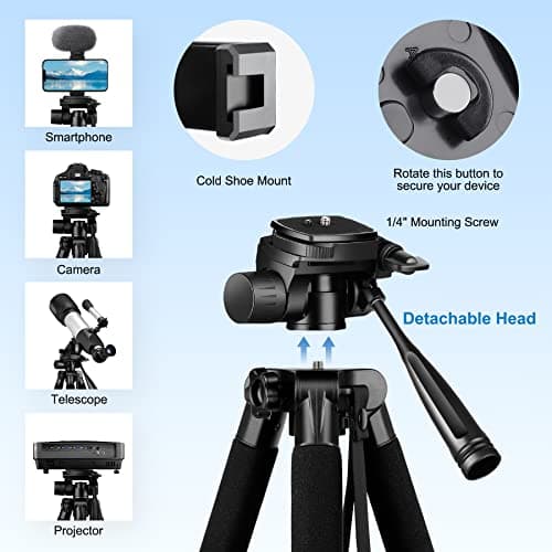 JOILCAN Compact Camera Tripod for DSLR, Camera Phone Stand for Canon/Nikon — view 2