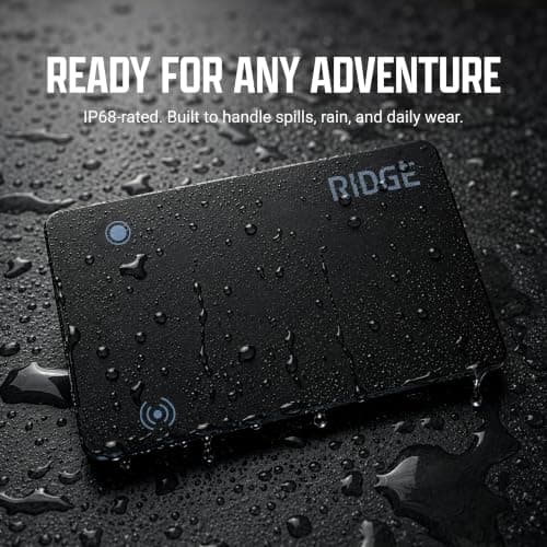 Ridge Wallet Tracker Card Compatible with Apple Find My, Slim Tracking Card - Wallet Finder, Item Locator for Luggage Tags, Passports, Phone - MFi Certified, IP68 Water Resistance (w Google) — view 6
