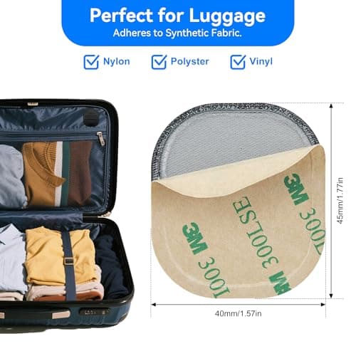 2 Pack for Airtag & Moto Tag Sticker Adhesive Mount, for Airtag Fabric Holder Case with 3M Adhesive Stick on Wallet/TV Remote/Car/Luggage/Bags/Drones, Full Protective Cover for Air Tags, Lightweight — view 5
