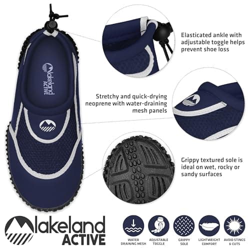 Lakeland Active Boy's Eden Aquasport Water Shoes - Navy/White - 4 UK — view 4