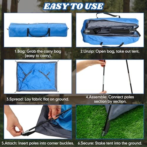 Woanger 12 Pack Bulk 2-3 Person Camping Tents for Homeless Lightweight Outdoor Tent with Rain Fly and Carrying Bag Waterproof Windproof Setup Pop Up for Homeless Camping Backpacking — view 5