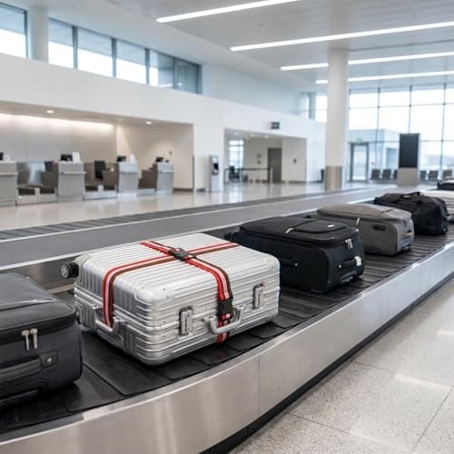 Heavy Duty Luggage Straps for Suitcases Packing Belts Travel Accessories Adjustable Bag Strap 2 Pack (Tri-colour) — view 6