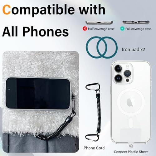 Fofvccv Magnetic Belt Clip for Magsafe with Security Strap BlackP — view 4