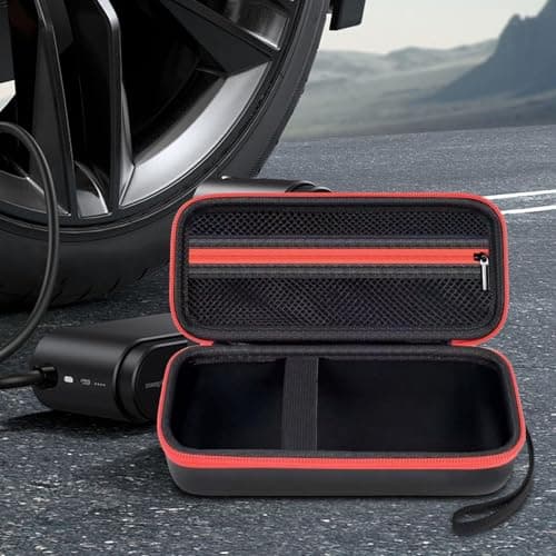Air Compressor Case | Air Pump Carrying Bag Waterproof | High-Strength Auto Repair Accessories Inflator Holder Box for Holiday Travel Bicycles Vacation Road Trip — view 2