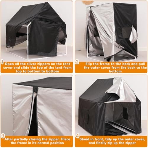 Pesoncarl Pop-up Sensory Tent for Kids Blackout Play Tent with Travel Carry Bag Sensory Den/Room Toys — view 3