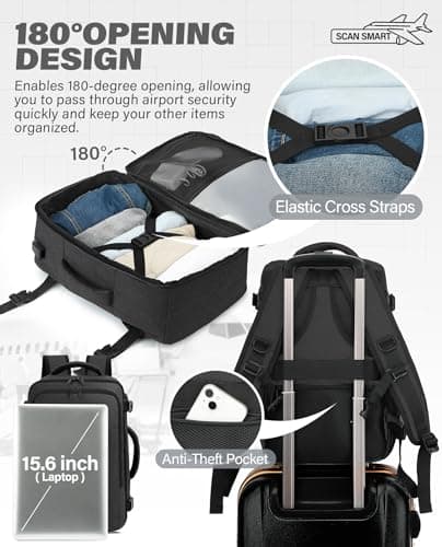 VANKEV 40x30x20 Ryanair Cabin Bag Underseat Travel Backpack Hand Luggage — view 6