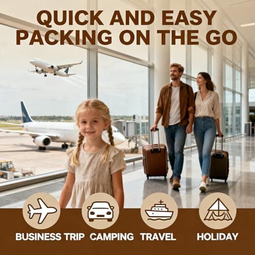 8PC Clear EVA Packing Cubes for Backpack, Quick-Dry Travel Organiser Cubes for Travel/Business,【Water-Resistant】Suitcase Organiser Bag with Shoes & Toiletry Bag,【Damp-proof 】Packing Cubes for Suitcase — view 6