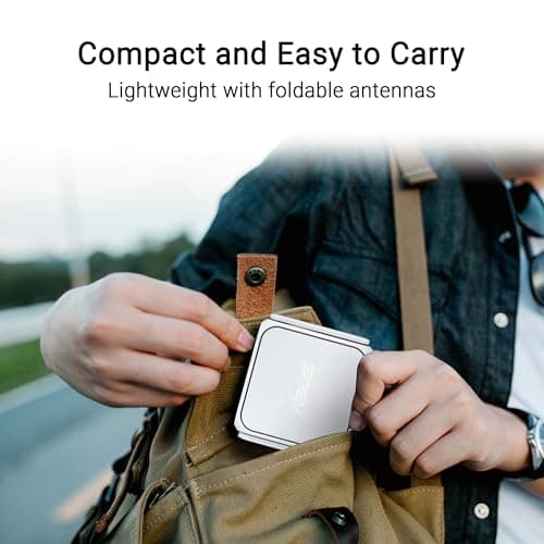 ASUS RT-BE58 Go Dual-band WiFi 7 Travel Router, 3600 Mbps, 4G & 5G Mobile Tethering, Public WiFi (WISP) Mode, 2.5G Port, Guest Network Pro SSIDs, Advanced Network Security & VPNs, USB-C Power Delivery — view 4