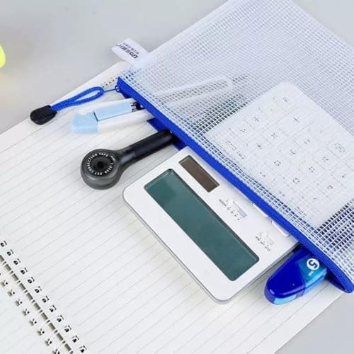 5Pcs A4 Plastic Wallets File Folders Zip Lock Bags Document Wallet File Zipper Bags for Office Home School Supplies (A4-5Pcs) — view 6
