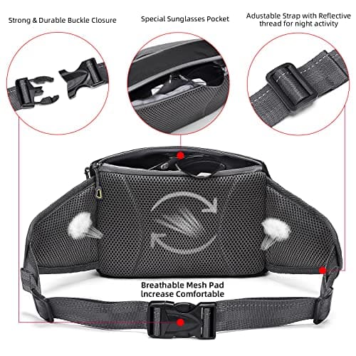 TUDEQU Large Hiking Waist Pack | Dog Walking Fanny Pack | Bum Bag for Men — view 6