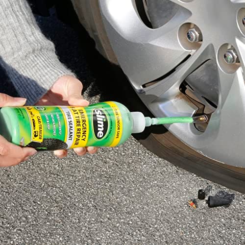 Slime 10125 Flat Tyre Puncture Repair Sealant, Smart Repair Kit Refill, suitable for cars, Non-toxic, eco-friendly, 473 mL (16oz) bottle — view 3