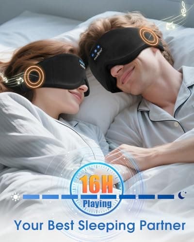 MUSICOZY Sleep Mask Headphones 100% Blackout 3D Sleep Headphones — view 4