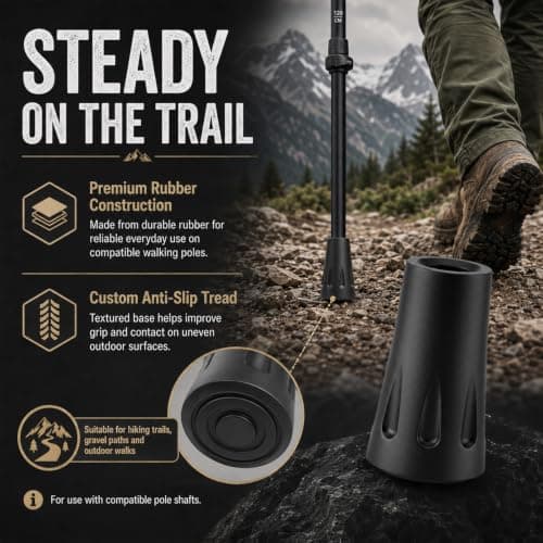 Limiebllu 15Pcs Hiking Poles Rubber Buffer,Non Slip Walking Pole Rubber Tip — view 4