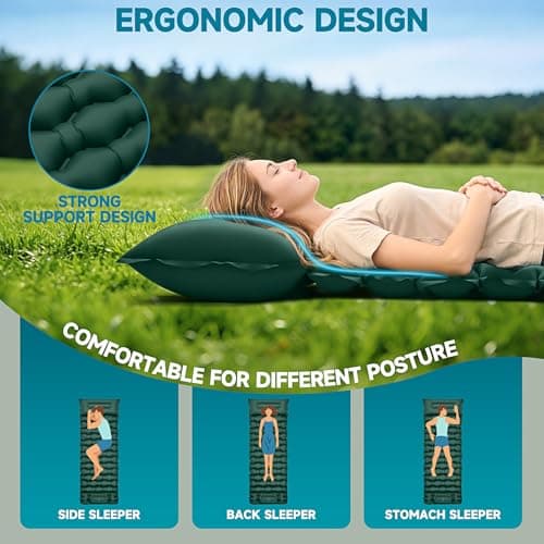 Camping Sleeping Pad Self Inflating 9.5CM Thick Sleeping Mattress Single — view 4