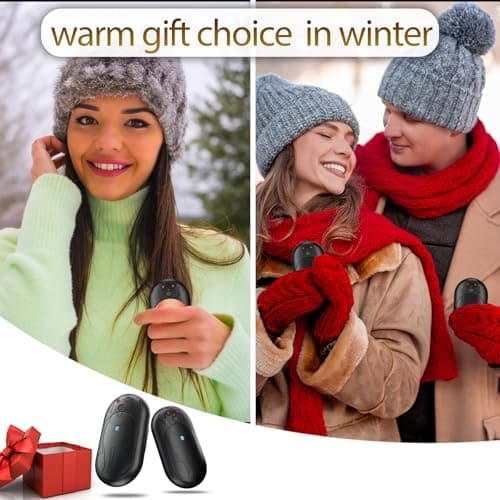 COTOP Hand Warmers Rechargeable 2 Pack, 6000mAh Electric Portable Handwarmers for Glove Pocket, 3 Levels Heat, up to 24hrs Reusable Pocket Heater for Walking, Running, Camping,Tech Gift for Men Women — view 5