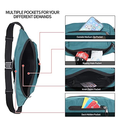 Man Bags Travel Bumbag Crossbody Hip Pack Lightweight Waist Pack — view 2