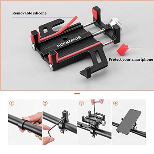ROCKBROS Bike Phone Holder, 360°Rotation Universal for 4.2-6.8 Inches — view 6