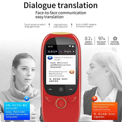 MSQL Instant Voice Language Translator Device, Mini Handheld Two Way WiFi Translator, Support Multi- Languages, for Learning Travel Business,Red — view 6
