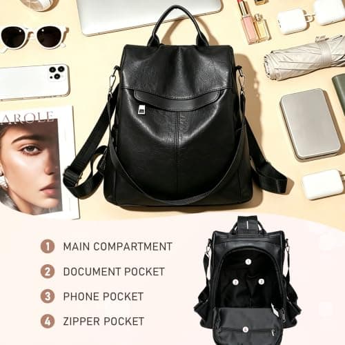shepretty Women's Backpacks Anti-Theft Rucksack Shoulder Bags,0298-b — view 4