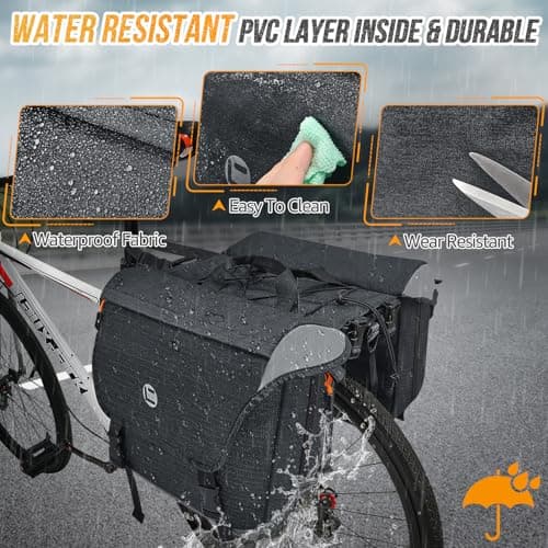 Eyein 35L Bike Pannier Bag, Waterproof Large Capacity Bike Rear Rack Bag — view 4