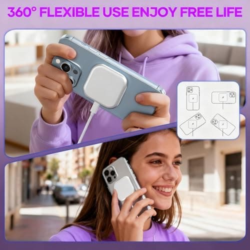 Magnetic Wireless Charger, Fast Apple Mag-Safe Charger for iPhone 17/16/15/14/13/12 Series, Wireless Magnet Mag Safe Charging Pad for AirPods 3/2/Pro, Strong Magnetic Charging Pad — view 3