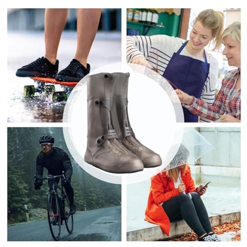 Waterproof Shoe Covers for Rain Silicone Non-slip Waterproof Garden — view 4