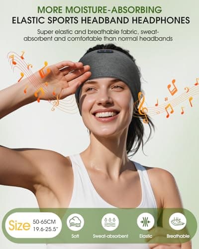 MUSICOZY Organic Bamboo Cotton Sleep Headphones for Side Sleepers — view 4