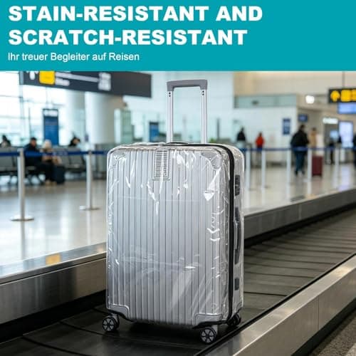 Heryson 30 Inch Clear PVC Luggage Cover, Transparent Suitcase Protector with Bottom Protection, Anti-Scratch & Anti-Dyeing for Travel, Business & Daily Use — view 6