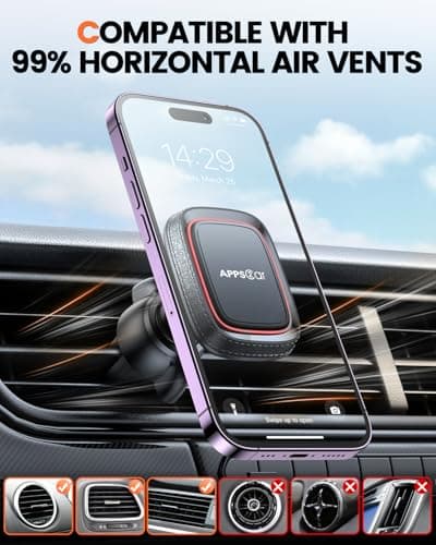 APPS2Car 2 PACKS in Car Phone Holder Air Vent Magnetic — view 5