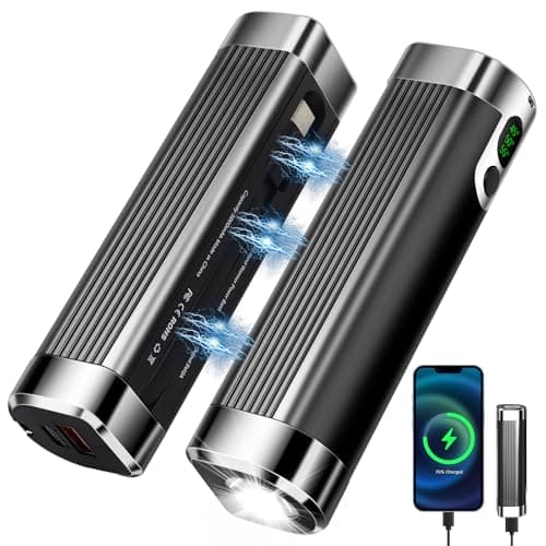 Hand Warmers Rechargeable 2 Pack,Upgrade 10000mAh 3 in1Magnetic Hand Warmer,Portable USB&Long Lasting Quickly Pocket Heating Handwarmer for Outdoor Activities Gift For Women Men-Black
