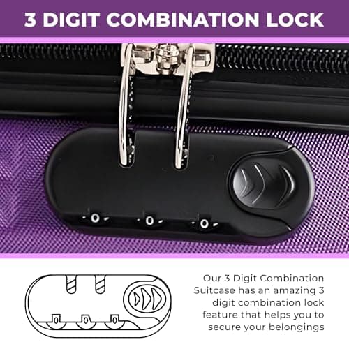 FLYMAX 32" Extra Large Suitcase 4 Wheel Lightweight Suitcases Luggage Hard Shell ABS Travel Case Hold Check in Fits 23kg - 35kg + 3 Digit Lock + 1 Year Warranty 125 Litre Capacity — view 6