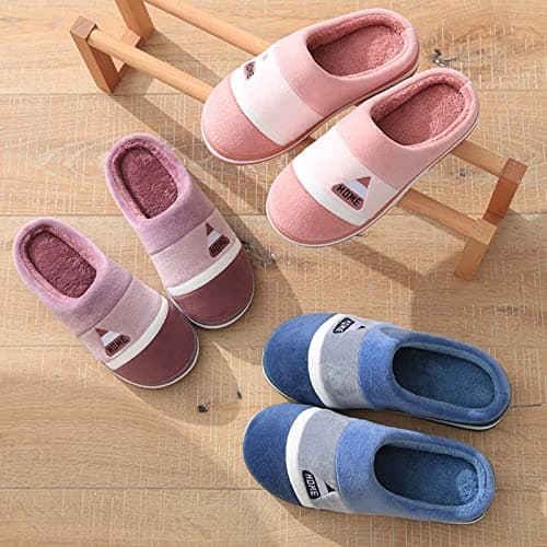 Winter Slippers Women Home Slippers Unisex Cozy Guest Sliders Slip On Soft Sole Sliders for Spa, Party Guest and Travel Fashionable Bedroom Slides Warm Home Slipper Anti-Slip Simple Slides Sky Blue — view 6