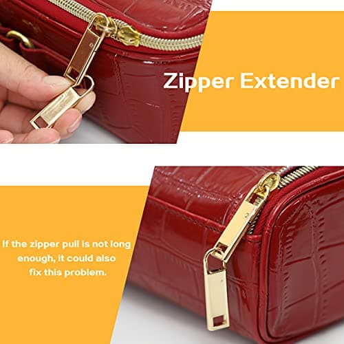 Metal Zipper Handle Replacement for Shoes, Luggage, Suitcase, Bag, Jacket - 8PCS Repair Tabs (Gold) — view 5