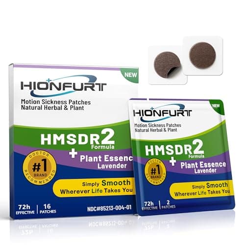 Hionfurt HMSDR2 Motion Sickness Patches, 16 Patches with Lavender Essence