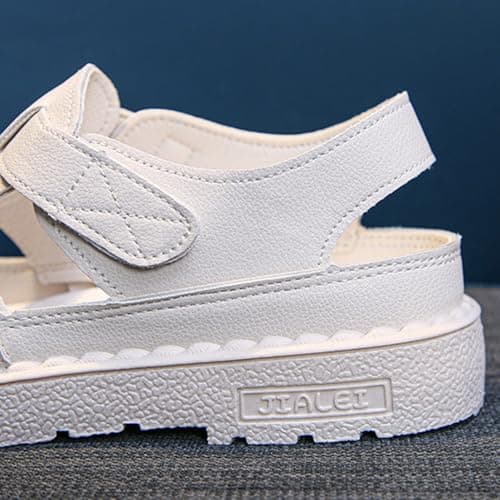Sports Sandals, Women's Trekking Sandals, Outdoor Sandals, Closed Rubber Hiking Sandals, Summer for Travel, Leather Platform, Genuine Leather Sandals, Casual Flat Sandals, Sports Sandals, beige, 5 UK — view 6