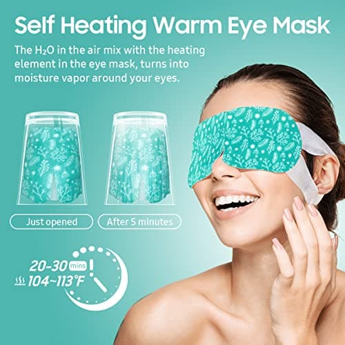 BeHoomi Steam Eye Mask, 10 Packs Heated Eye Mask, Self Heating Disposable SPA Warm Compress for Eyes Sleep Mask, Soothing Moist Heat Eye Masks, Travel Essentials & Relaxation Gifts (Unscented) — view 4