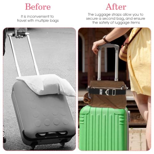 2-in-1 Luggage Straps Travel Belt for Carry On Bag — view 4