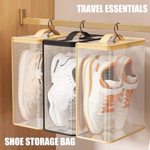 Tsophreniq Space Saving Shoe Container with Zippered Closure, Dress — view 3