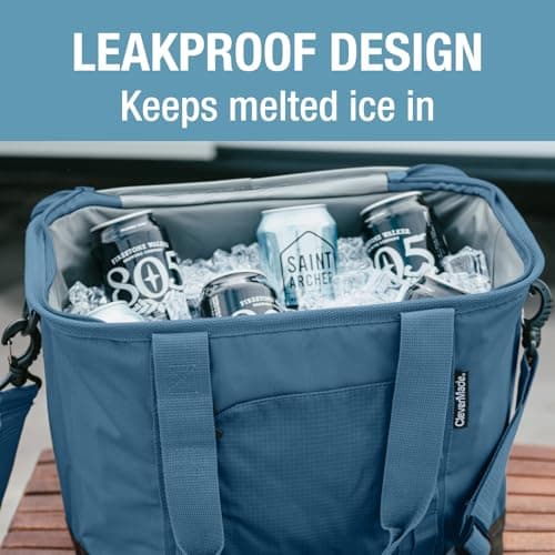 CleverMade Pacifica Collapsible Cooler, Medium Insulated Bag, Cool Gray — view 2