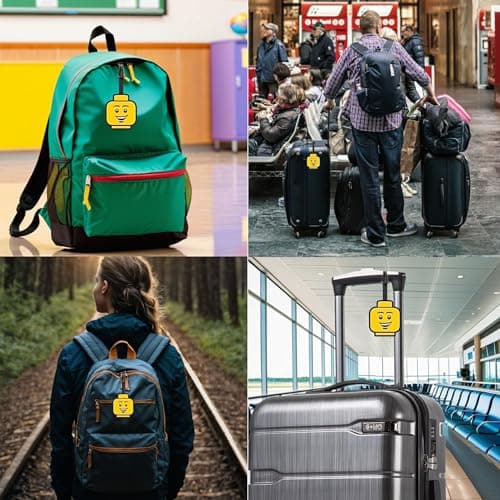 Lego Face Luggage Tag — view 2
