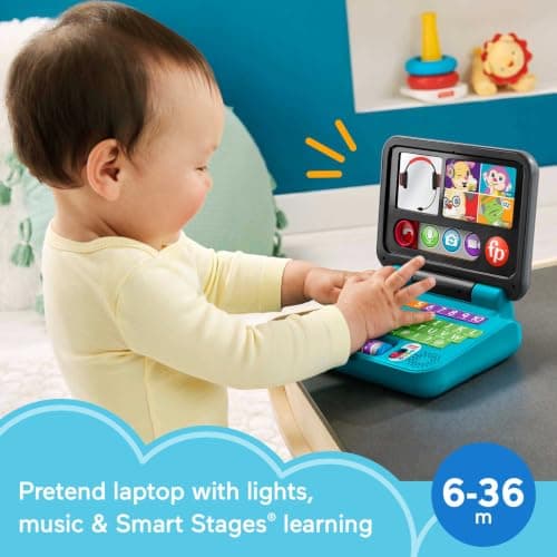 Fisher-Price Laugh & Learn Let’s Connect Laptop Toy, UK English — view 3