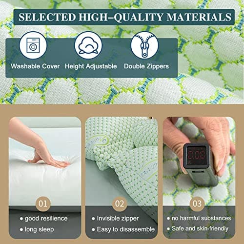 U-Shaped Ultimate Comfort 71-Inch Maternity Pillow with Organic Cotton Cover - Enhanced Memory Foam and Fiber Clusters for Maximum Support - Easy-to-Clean Removable Cover - Stylish Gray — view 3