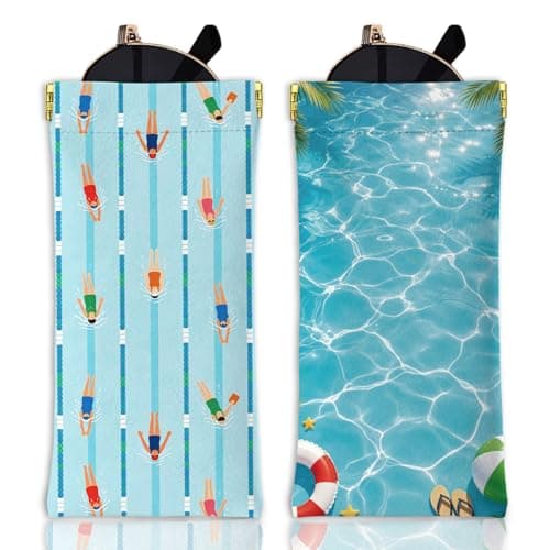 GLOBLELAND 2 Pcs Swimming Pool Soft Glasses Case